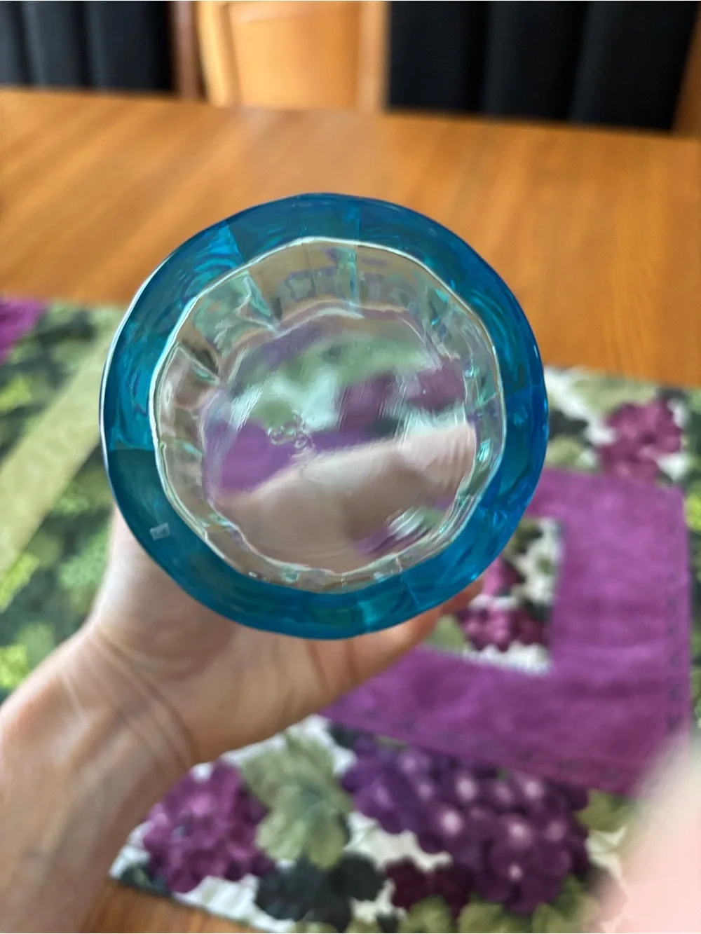 Vintage Coca-Cola Blue-Tinted Embossed Glass